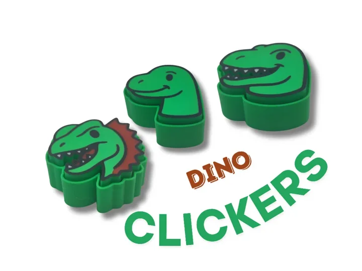 Dinossauros fidget clicker — referência do criador