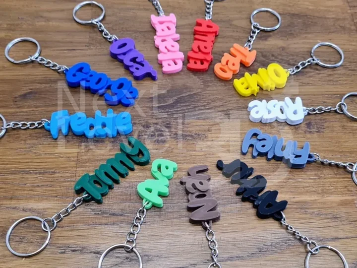 Tag/chaveiro com nome personalizável — referência do criador