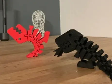 Dinossauro Flexi Rex — referência do criador