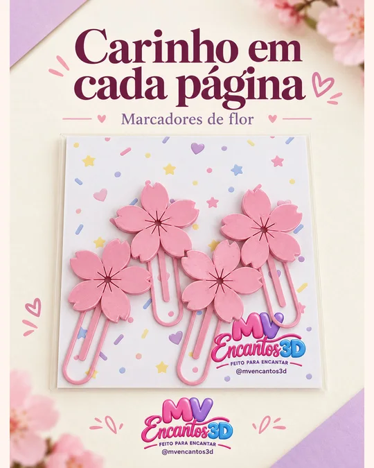 Marcadores de flor — peça real da MV Encantos 3D